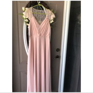 Blush bridesmaid dress